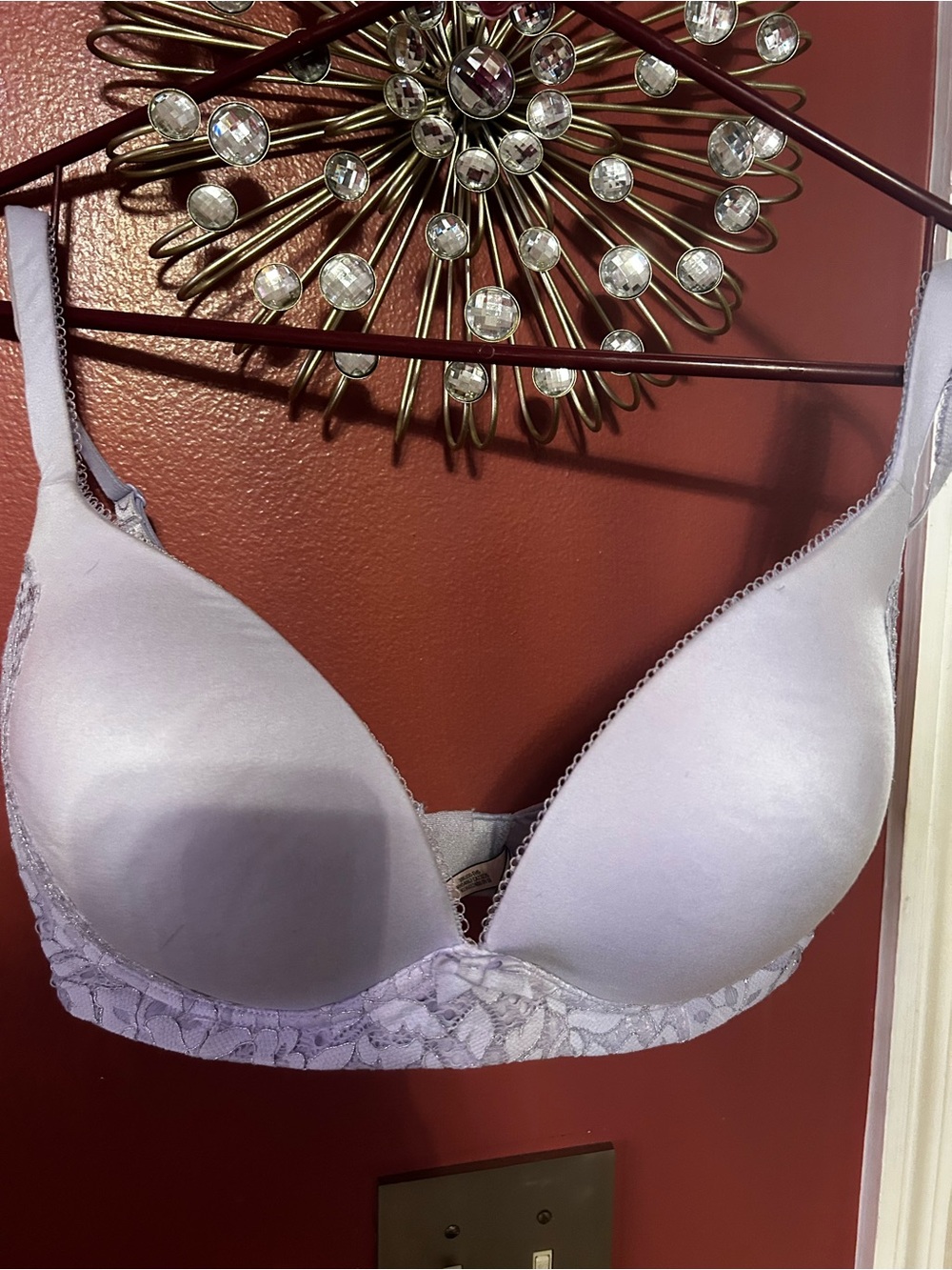 Victoria's Secret 34ddd 34e Lavender Light T-Shirt Bra with Lace Trim